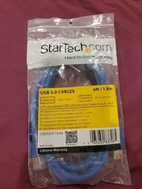 StarTech USB3SAA6BK 6 ft Blue SuperSpeed USB 3.0 (5Gbps) Cable A to A - M/M